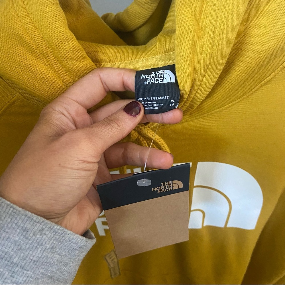 SOLD Mustard yellow north face hoodie - Picture 3 of 4